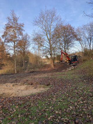 Bauarbeiten am Spielplatz